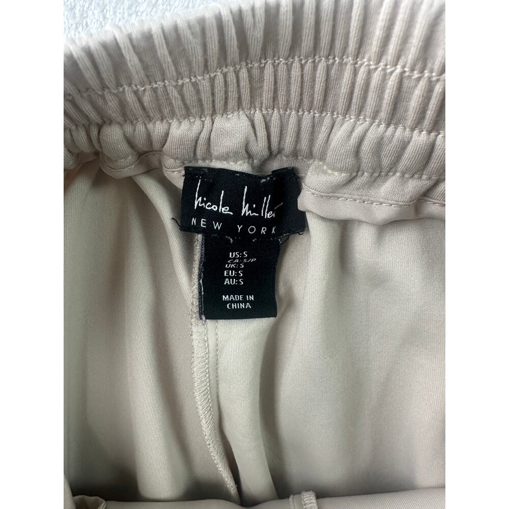 Nicole Miller Wide-Leg Tie-Front Pants • Taupe • Size S - Picture 5 of 5